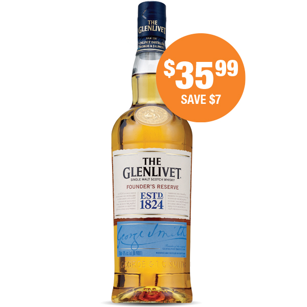 THE GLENLIVET Founder’s Reserve Scotch Whisky 750ml $35.99