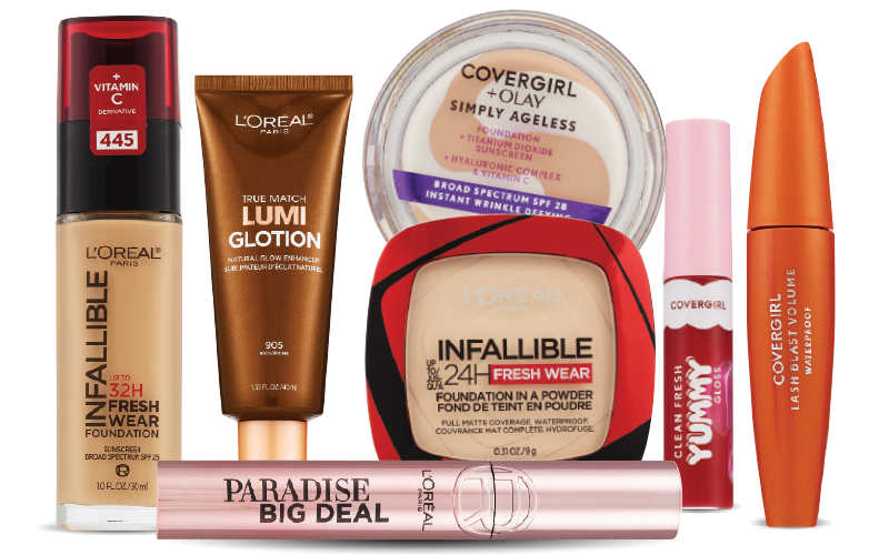 Loreal and Covergirl Cosmetics assortment