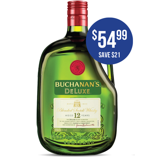 BUCHANAN’S DELUXE Blended Scotch Whisky 1.75 Liters at $54.99