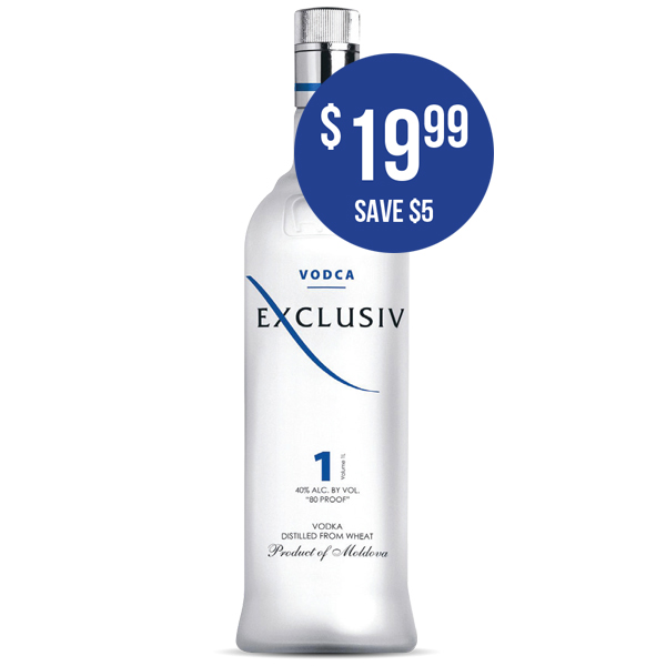 EXCLUSIV Vodka 1.75 Liters at $19.99