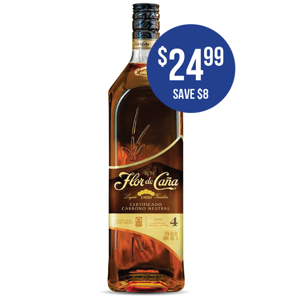 RON FLOR DE CAÑA Rum 1.75 Liters at $24.99