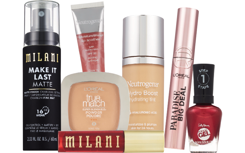 Milani, Neutrogena and Loreal Cosmetics assortment