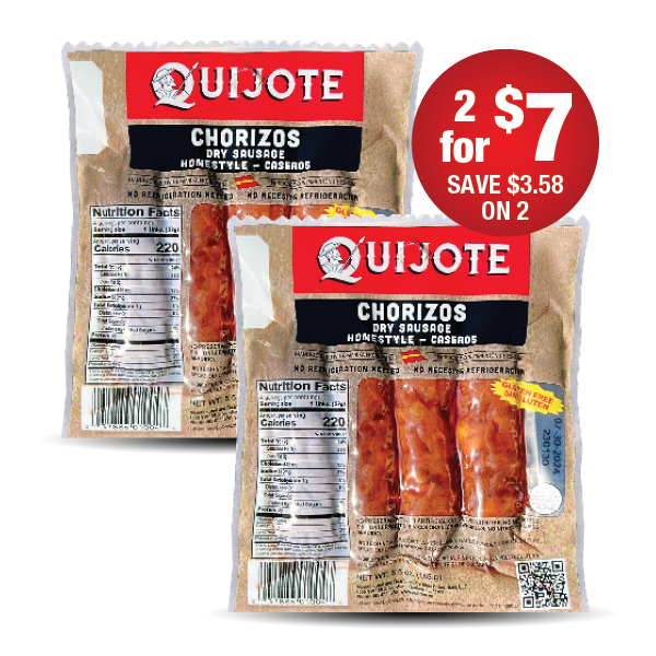 QUIJOTE Home-style Dry Sausage 5.5oz at 2 for $7.99