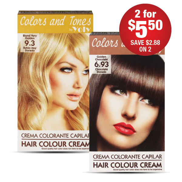 Yoly Colors and Tones Hair Color Cream at 2 for $5.50