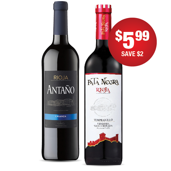 ANTAÑO or PATA NEGRA Wines 750ml at $5.99