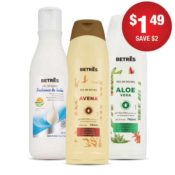 Betres Bath Gels 25.4oz at $1.49