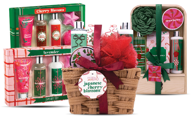 Bath and body gift sets selection