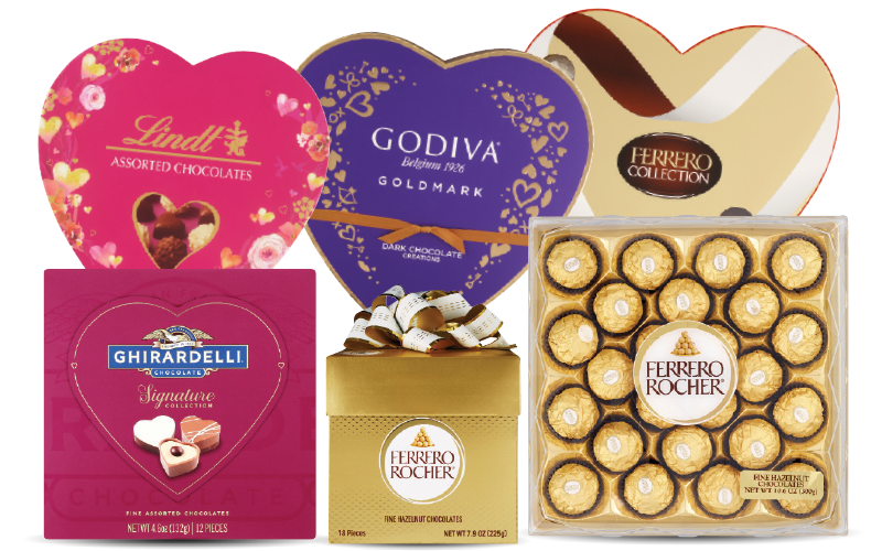 Variedad de chocolates de Navarro para el dia de San Valentin