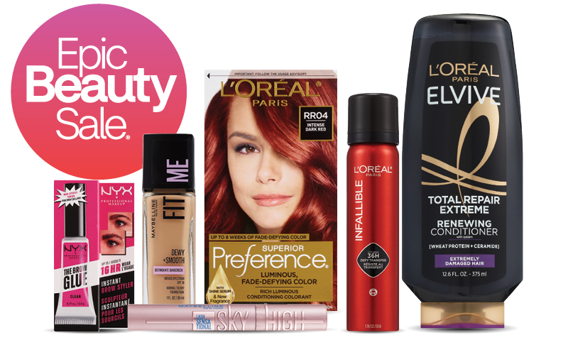 Epic Beauty Sale. Selection of products for Epic Beauty Sale